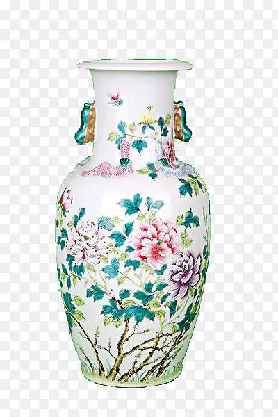 白底彩色花瓶