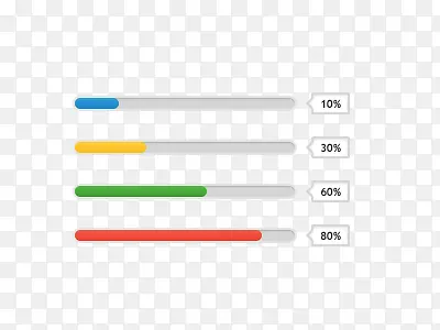一组彩色进度条