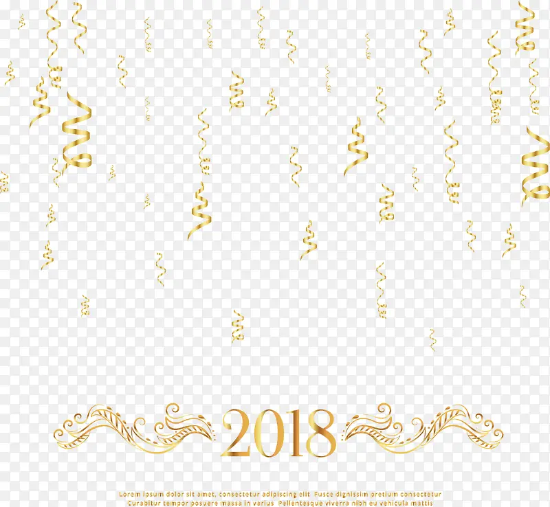 金色螺旋彩带2018海报