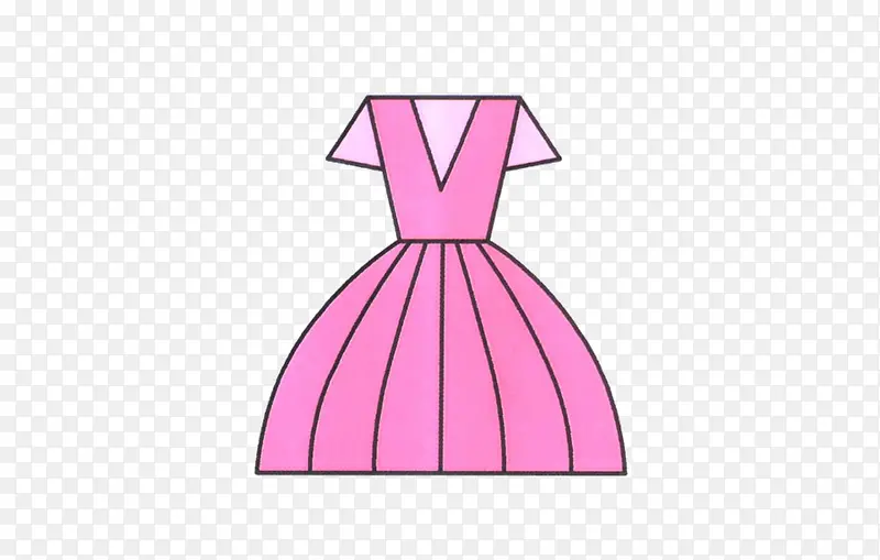 手绘粉色裙子