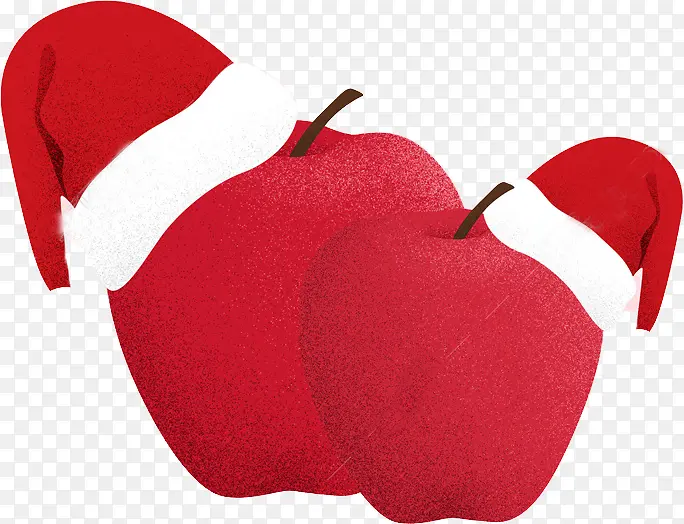 戴圣诞帽的苹果