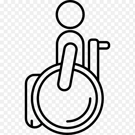 男人坐在轮椅上图标
