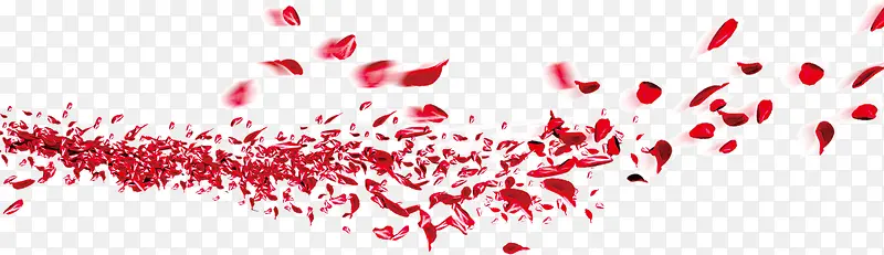 红色缤纷花瓣美景
