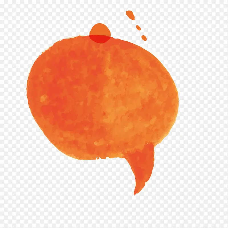 橙色水墨对话框