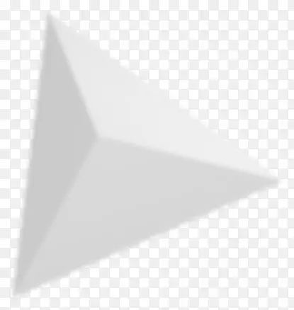 白色立体锥形标志图标