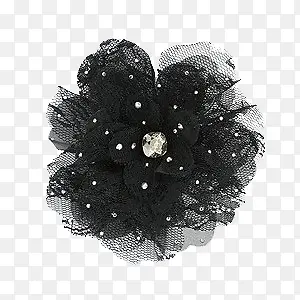 黑色蕾丝花朵型发夹
