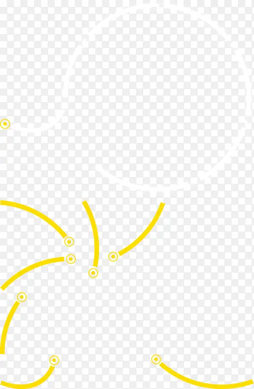 不规则圆形线条白色黄色