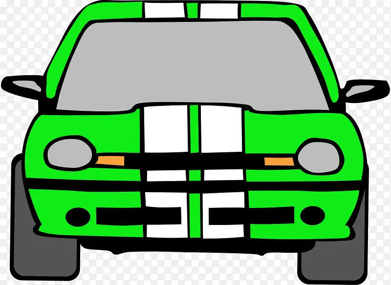 绿色的卡通小汽车