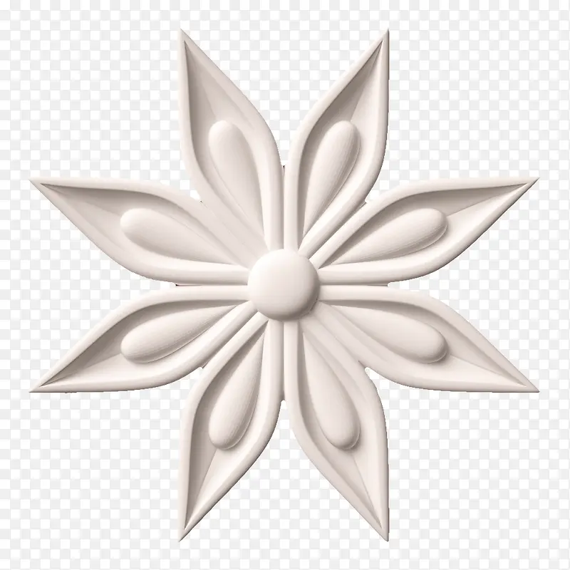 白色立体花瓣