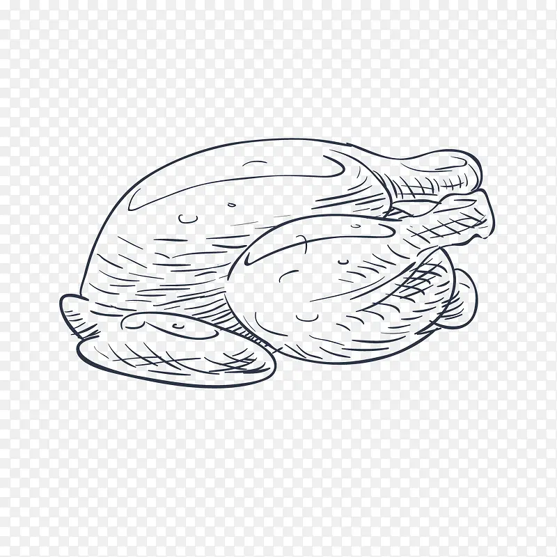 素描烤鸭