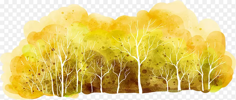 秋天手绘插画展架