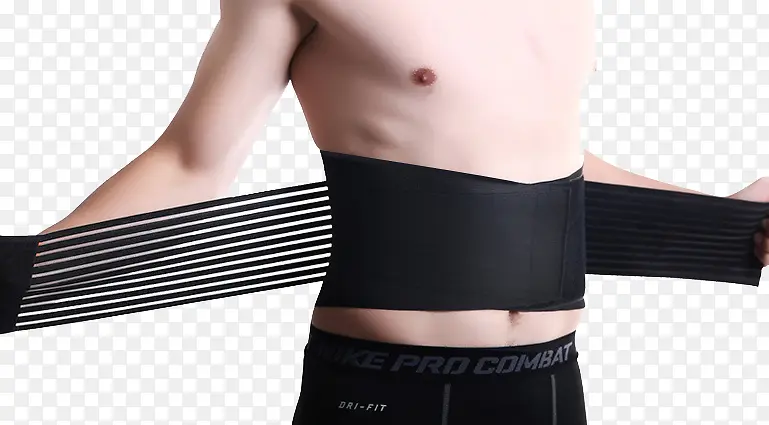 腰部黑色护具