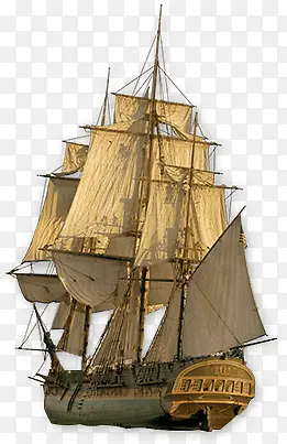 复古木制欧式帆船