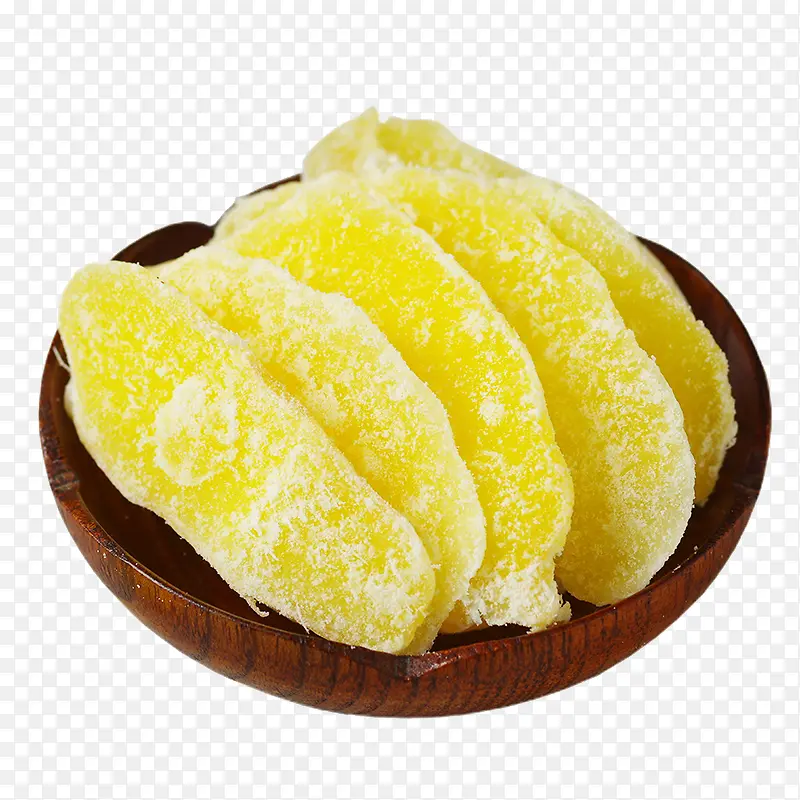黄色姜片姜糖实物素材
