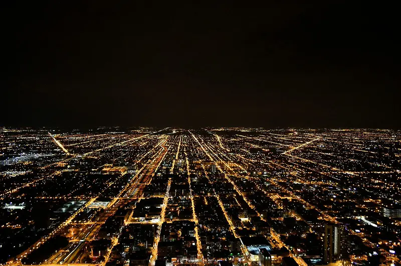 城市夜景唯美素材图片