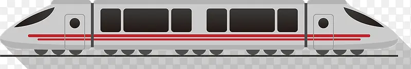 简约现代地铁列车矢量图