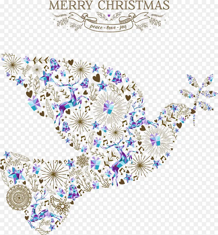 矢量花纹信鸽