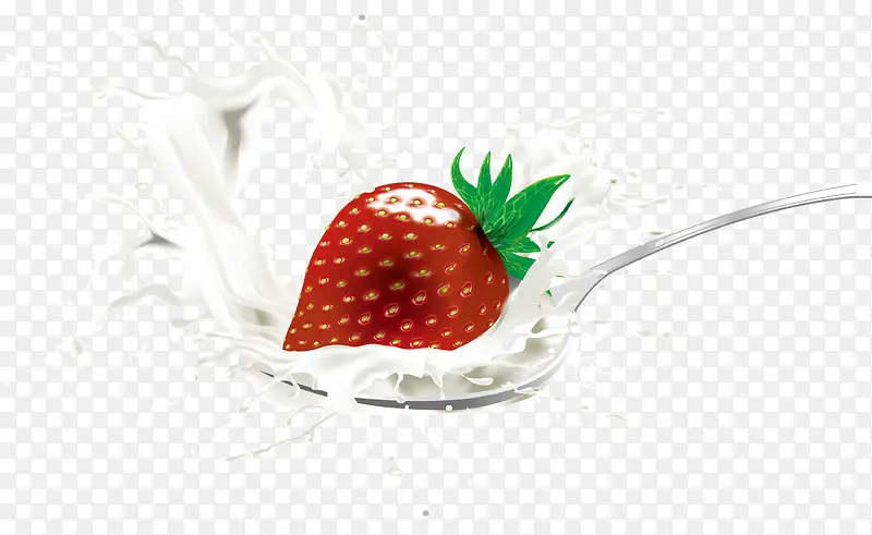 草莓牛奶广告设计