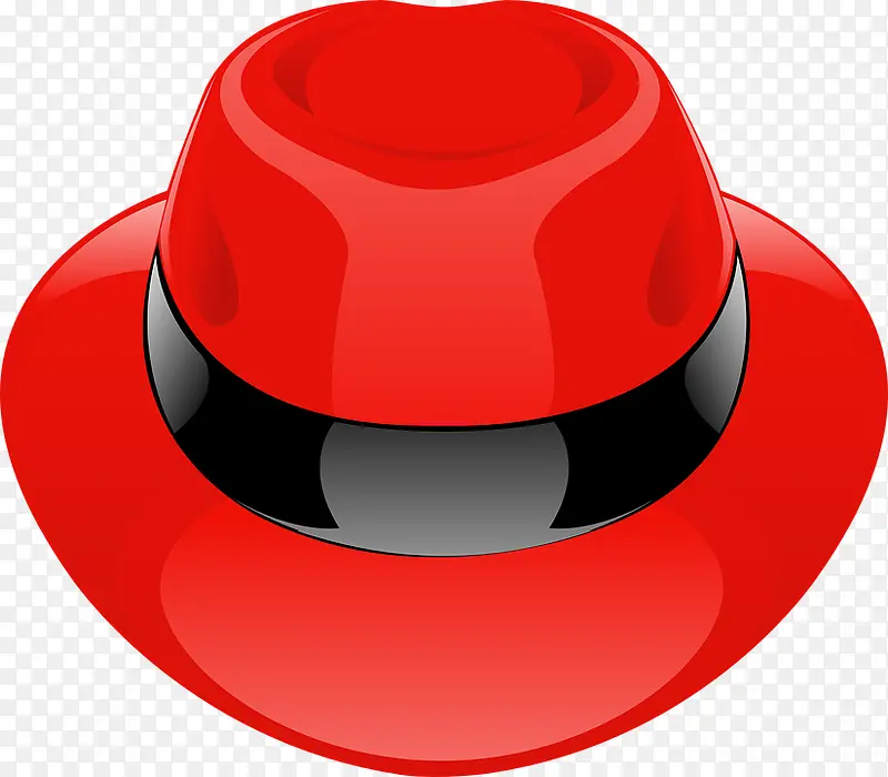 红色质感帽子