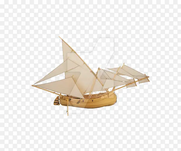 白色帆船模型