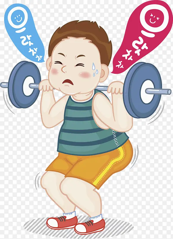 手绘杠铃女孩PNG图片素材下载_图片编号ykplrjrp-免抠素材网