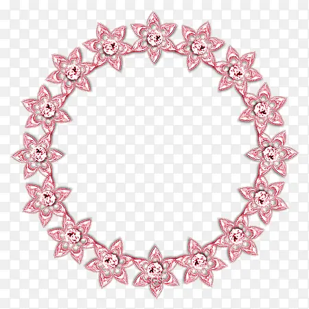 粉色水钻圆环