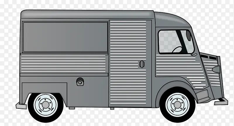 灰色小型房车