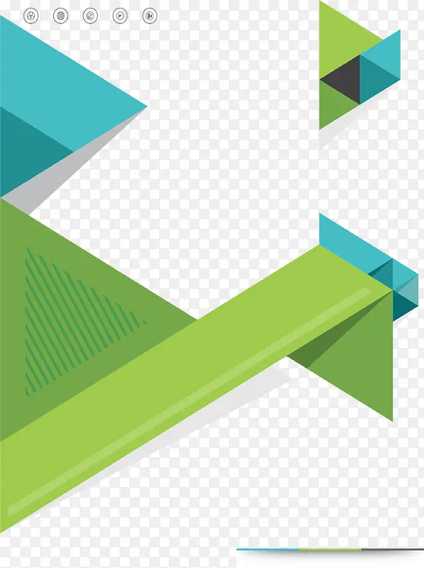 绿色三角商务封面