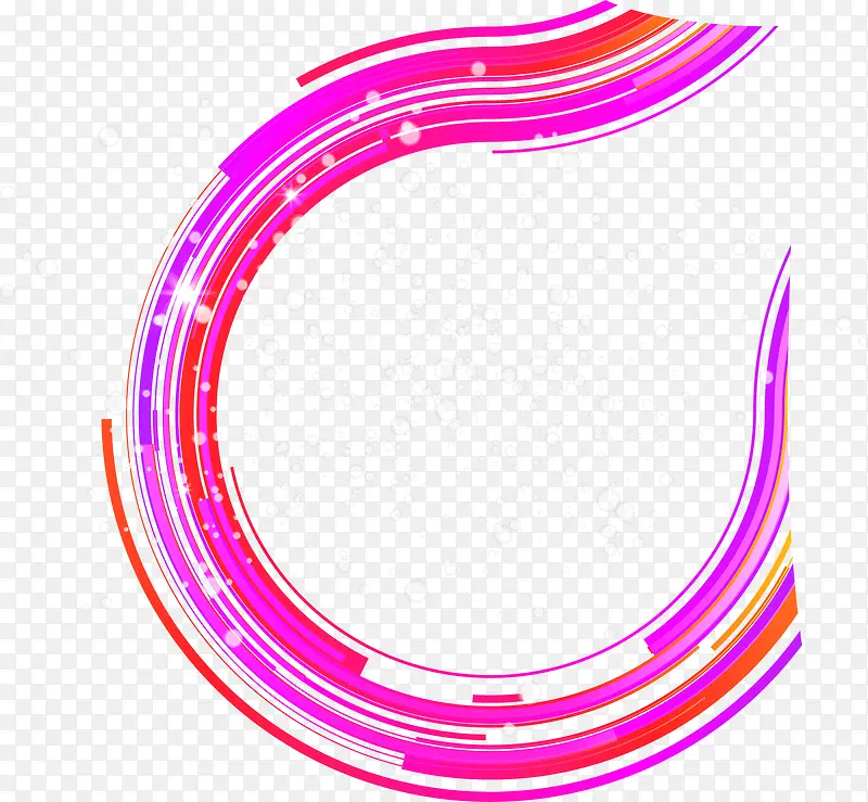 紫色抽象圆环曲线