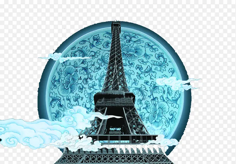青花瓷和巴黎铁塔