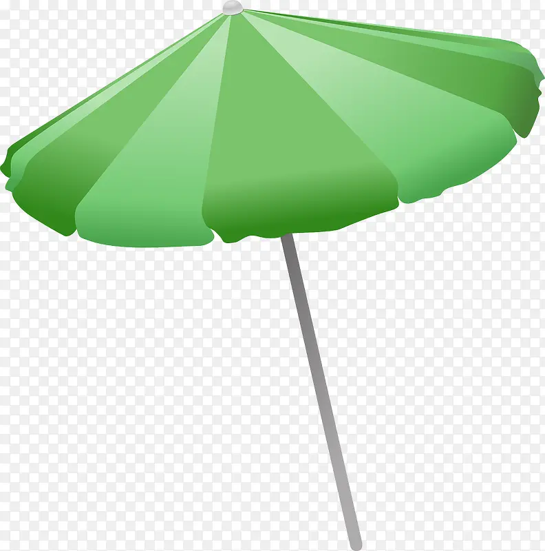 绿色的沙滩伞