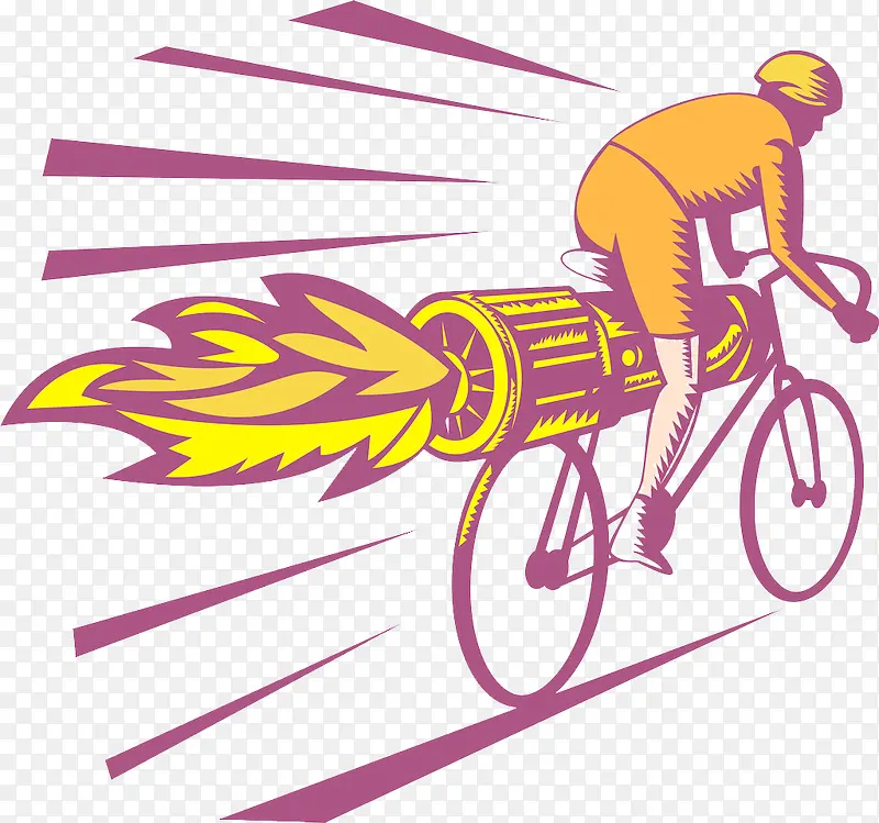 自行车比赛的喷气发动机的自行车