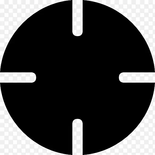 目标的黑色圆形符号图标
