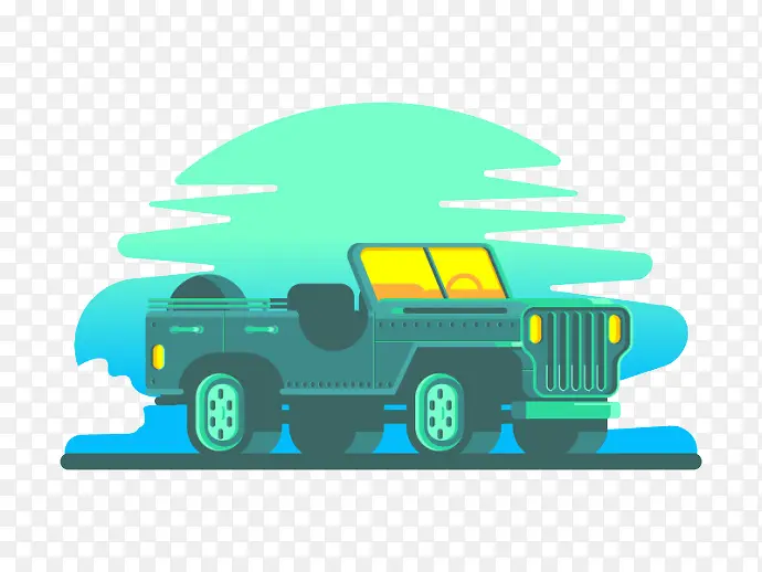 卡通越野汽车