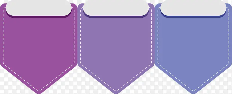 矢量手绘紫色标签