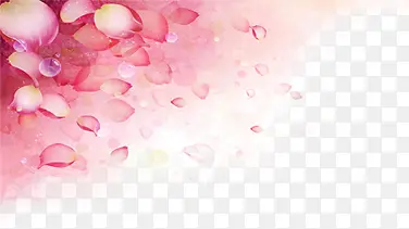 粉色玫瑰气泡海报背景七夕情人节