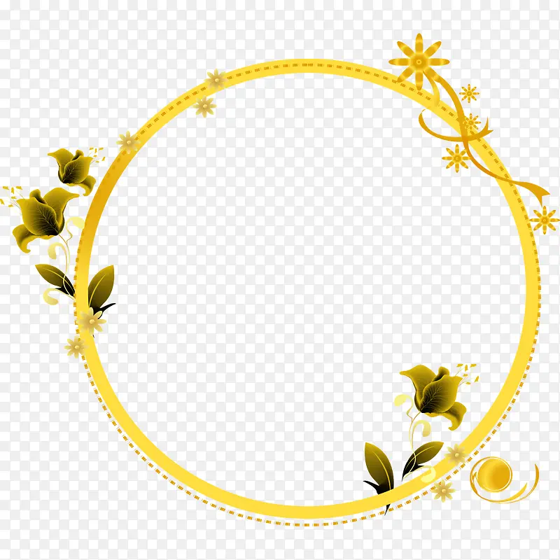 黄色装饰圆圈