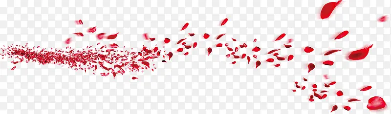 红色漂浮花瓣创意