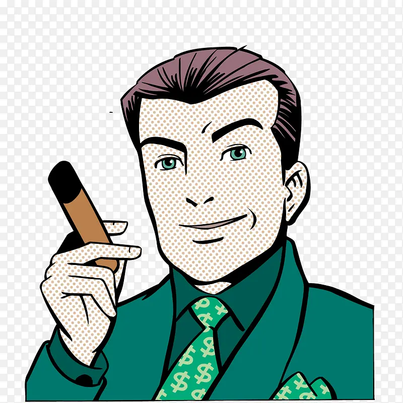 拿着香烟的中年人