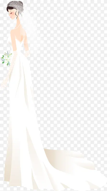 白裙美丽婚礼新娘