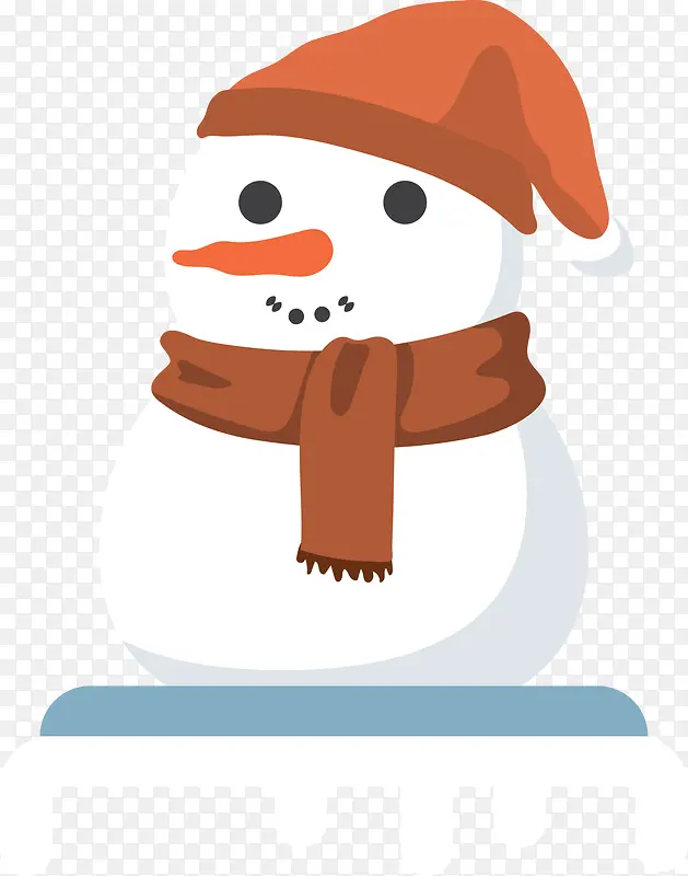 白色可爱冬日雪人