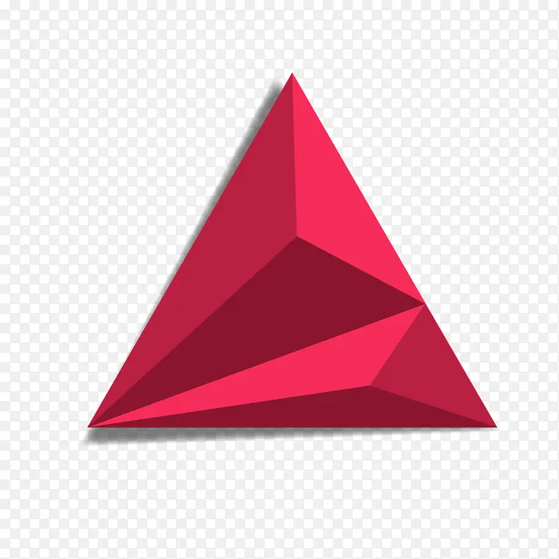 红色多结构三角形