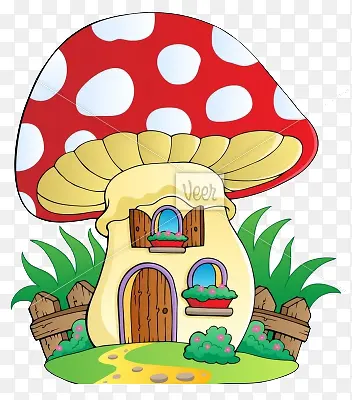 卡通蘑菇房子
