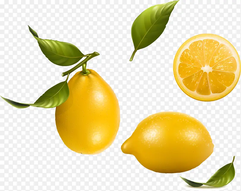 果汁店柠檬橙绿黄海报素材