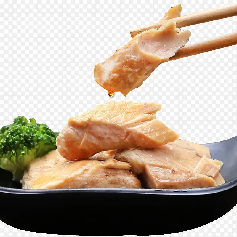 筷子夹着肉