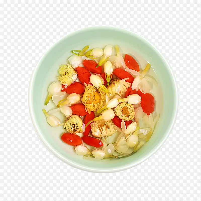 产品实物枸杞茉莉胎菊茶
