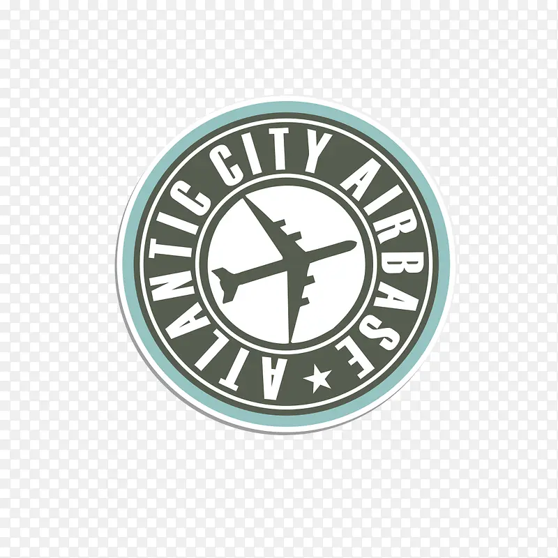 英文飞机圆形logo