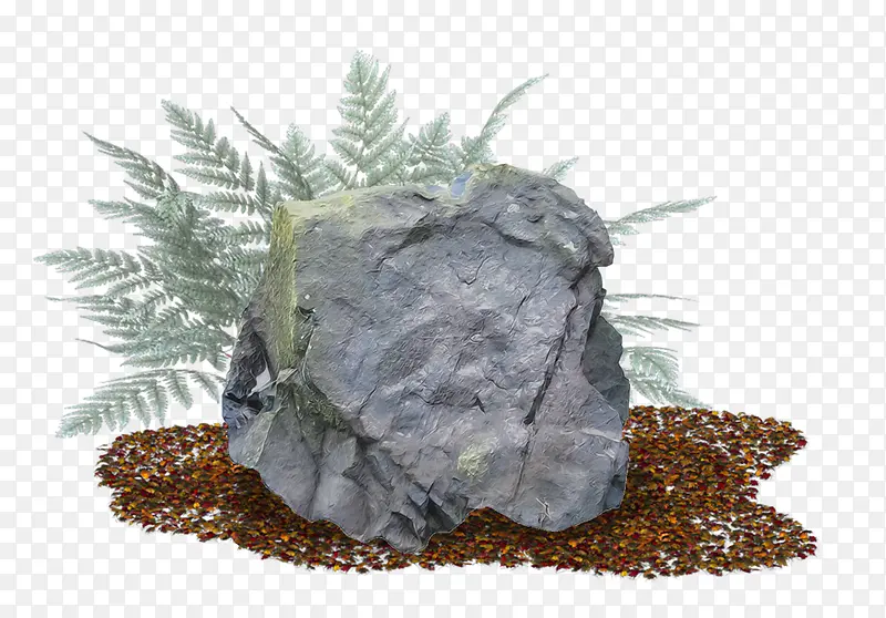 野外的花岗岩石头