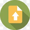 绿色折角文件图标下载