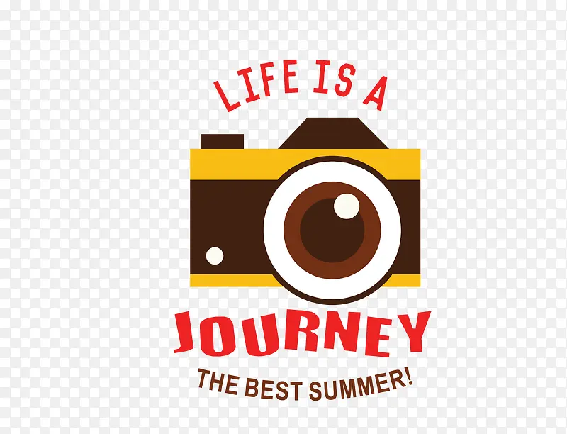 矢量多色照相机夏季旅途卡通图案